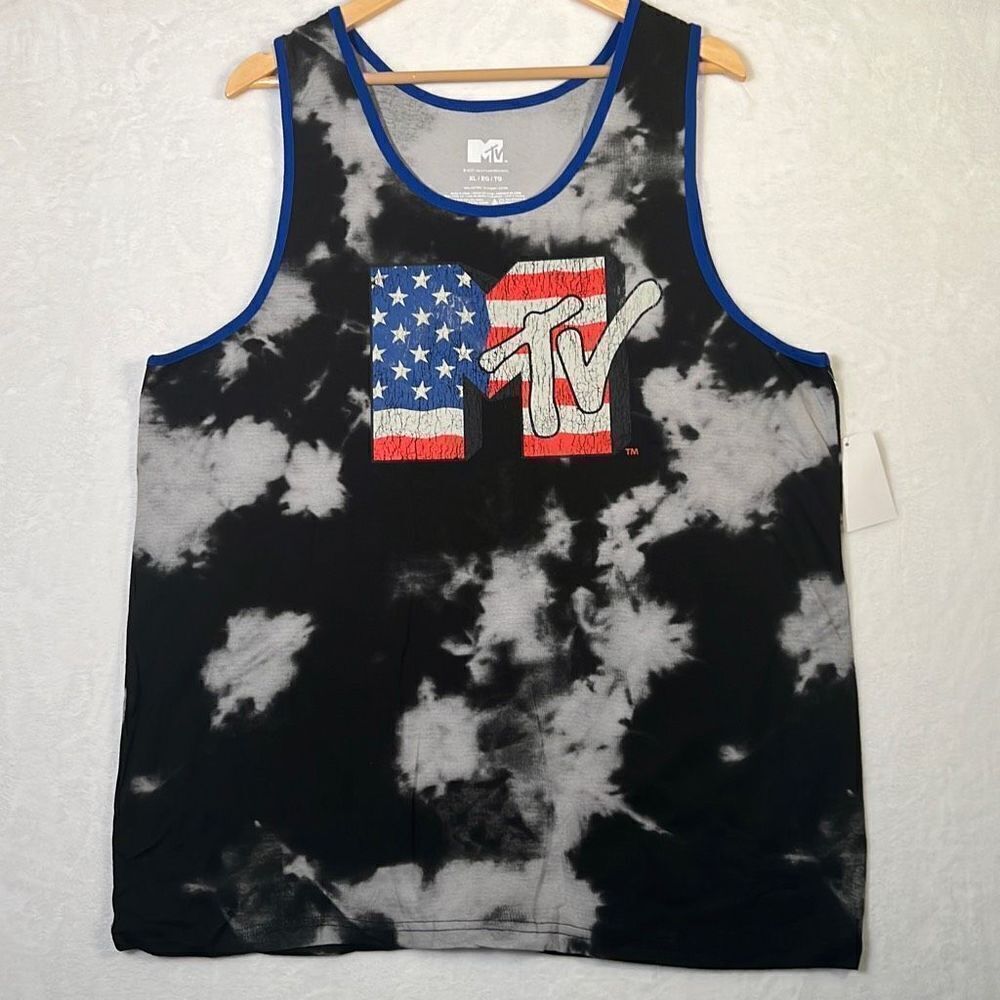MTV tie dye tank top-‎ NWT- Men XL